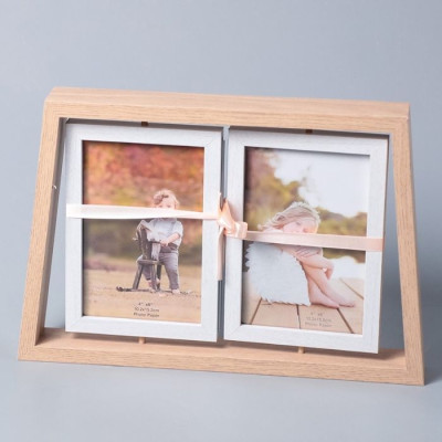 BR-46010 Double Open Rotating Photo Frame 4x6inch