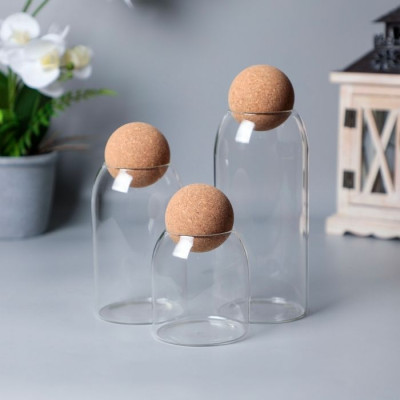 BR-51284 3pcs glass jar
