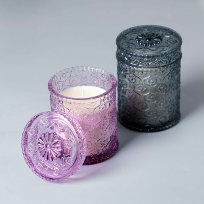 BR-52159-Aromatherapy candle, 160g, mixed 3-4 flavors