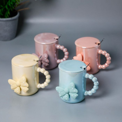 BR-52182-Ceramic cup 380ml mixed colors kraft paper box