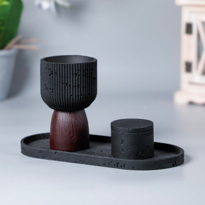 BR-52189-Incense burner size 26*12cm, resin black