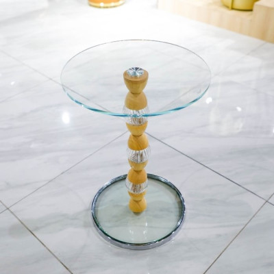 BR-52220-Tea table 30*51cm glass material  single yellow box