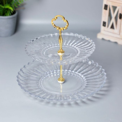 BR-52428 2Layer Glass Fruit Plate
