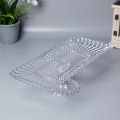 BR-52430 Glass Fruit Plate 37x11x17cm