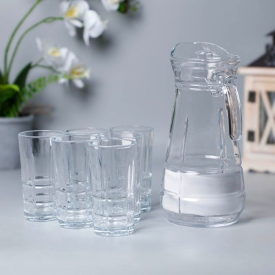 BR-52440 Glass Jug + 6pcs Cup