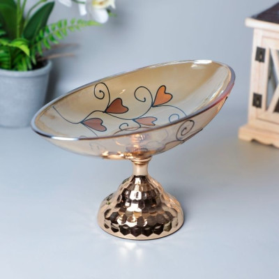BR-52452 Glass Fruit Plate 32x18x17cm