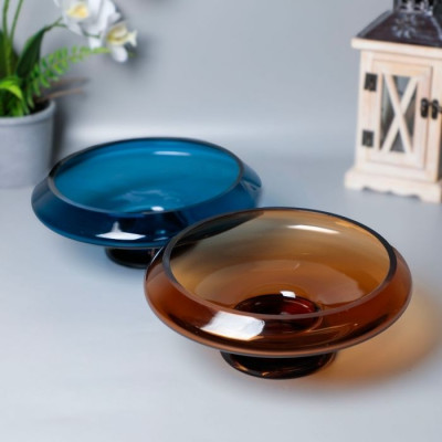 BR-52533 Glass Fruit Plate 30x17cm