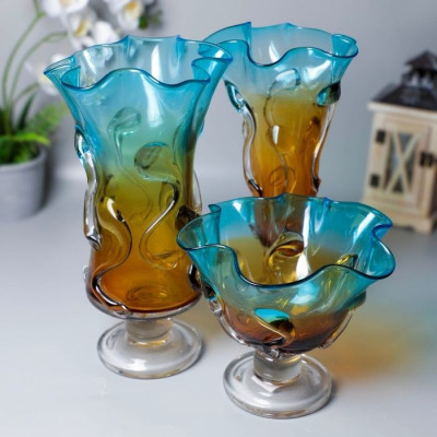 BR-52537 Glass Vase Small 24x20cm
