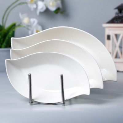 BR-52593 3PC ceramic plate set, size 31+35.5+41cm