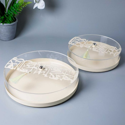 BR-54160 Large Round Iron Tray