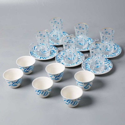 BR-54989-18pcs Cup and Saucer