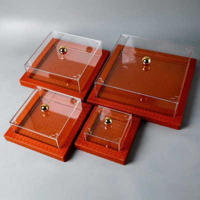 BR-55424 Set of 4 Tray with Cover