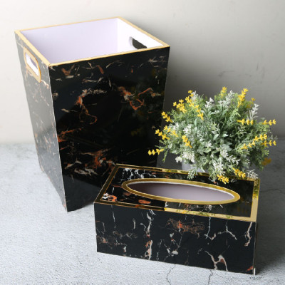 BR-12973 Trash Can and Tissue Box Set