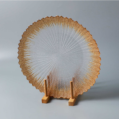 BR-45345-glass plate, 33CM, 6pcs/inner box
