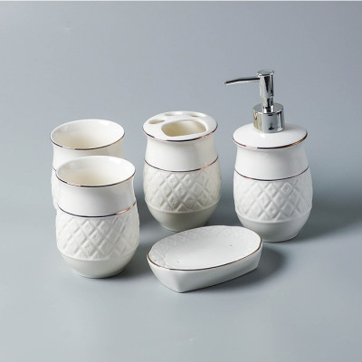 BR-45362-5pcs ceramic sanitary set, white