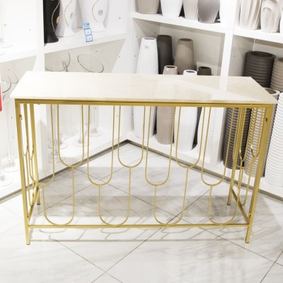 BR- 28490 Marble Top Console Table