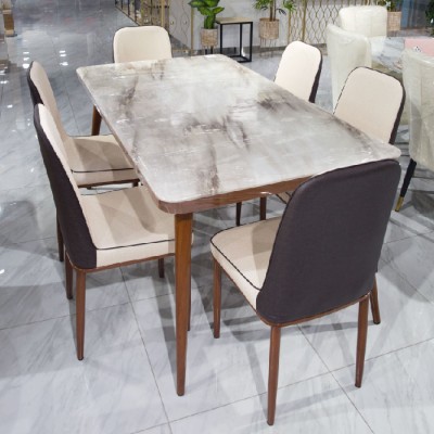 KOZY-9001 Dining table Marble top and steel legs