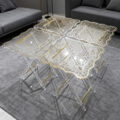 NC22-916 4pcs Acrylic Side Table with Stand