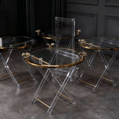 NCT22D22 Acrylic Side Table with Stand
