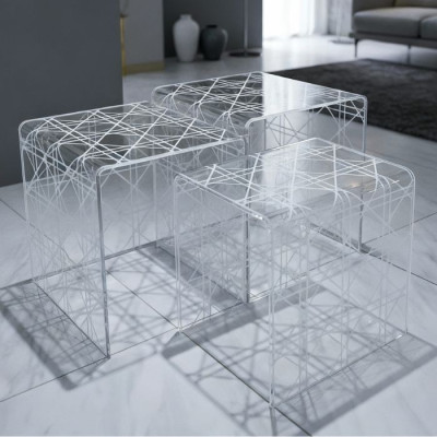 TCR08-202D 3pcs Acrylic Side Table
